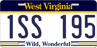 WV license plate 1SS195