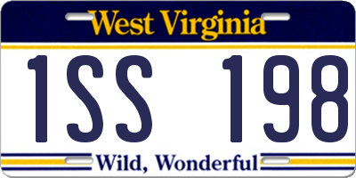 WV license plate 1SS198
