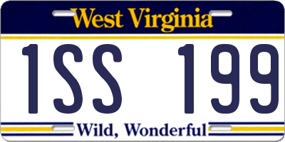WV license plate 1SS199