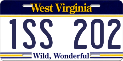 WV license plate 1SS202