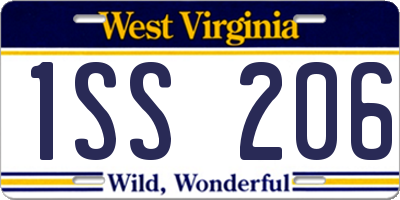 WV license plate 1SS206