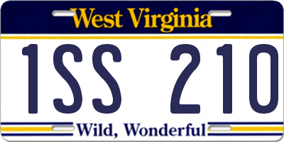 WV license plate 1SS210