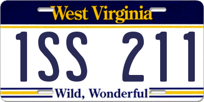 WV license plate 1SS211