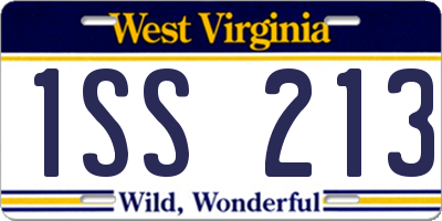 WV license plate 1SS213
