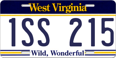 WV license plate 1SS215