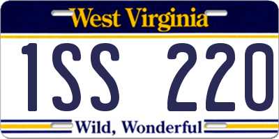 WV license plate 1SS220