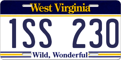 WV license plate 1SS230