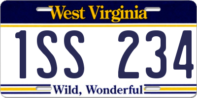WV license plate 1SS234