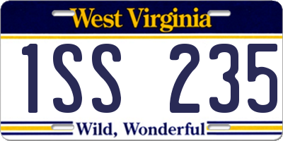 WV license plate 1SS235