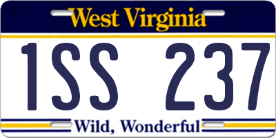 WV license plate 1SS237