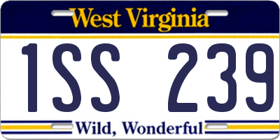 WV license plate 1SS239