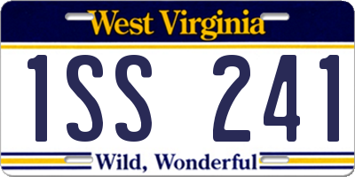 WV license plate 1SS241