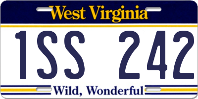 WV license plate 1SS242