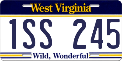 WV license plate 1SS245