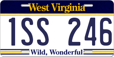 WV license plate 1SS246