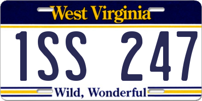 WV license plate 1SS247