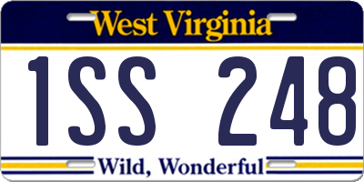 WV license plate 1SS248