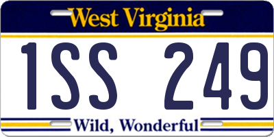 WV license plate 1SS249