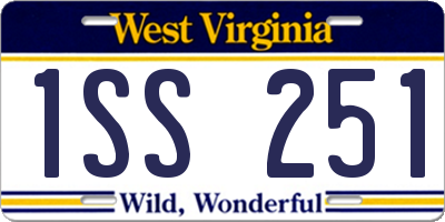 WV license plate 1SS251