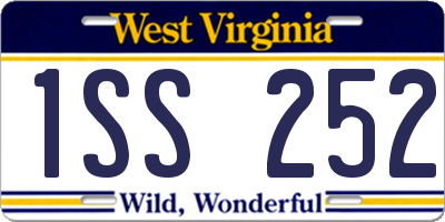 WV license plate 1SS252