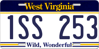 WV license plate 1SS253