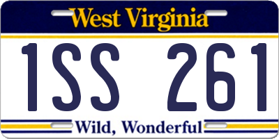WV license plate 1SS261