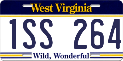 WV license plate 1SS264