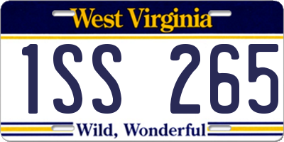 WV license plate 1SS265