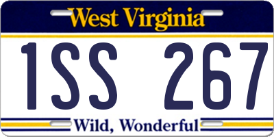 WV license plate 1SS267