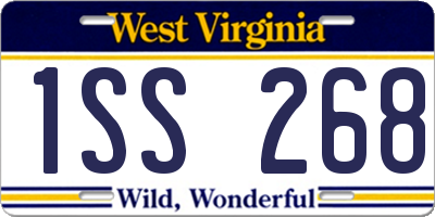 WV license plate 1SS268