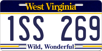 WV license plate 1SS269
