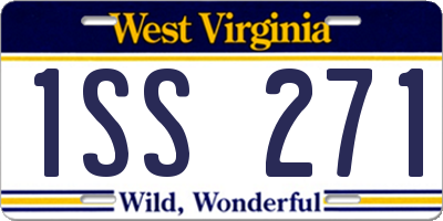 WV license plate 1SS271