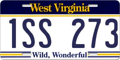 WV license plate 1SS273