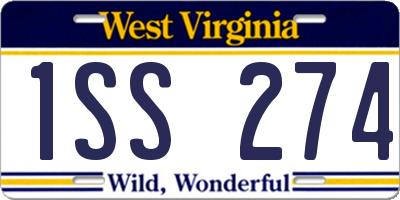 WV license plate 1SS274