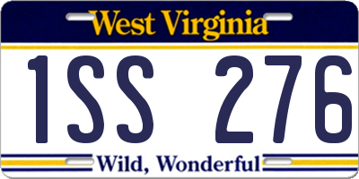 WV license plate 1SS276