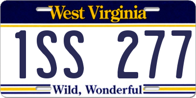 WV license plate 1SS277