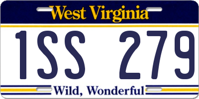 WV license plate 1SS279