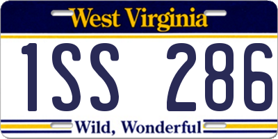WV license plate 1SS286