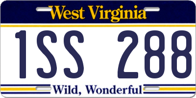 WV license plate 1SS288