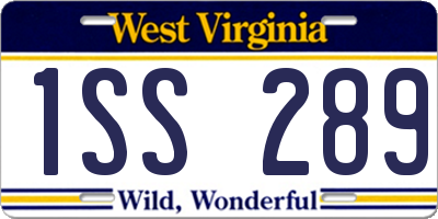 WV license plate 1SS289