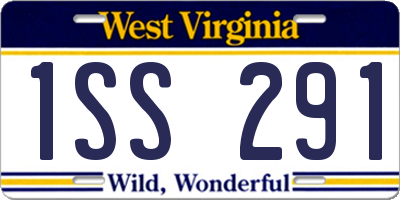 WV license plate 1SS291