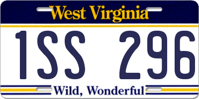 WV license plate 1SS296