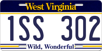 WV license plate 1SS302
