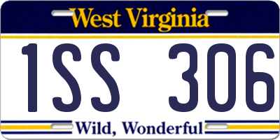 WV license plate 1SS306