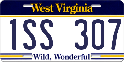 WV license plate 1SS307