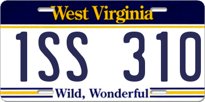 WV license plate 1SS310
