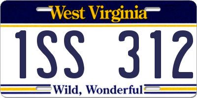 WV license plate 1SS312