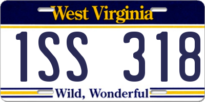 WV license plate 1SS318