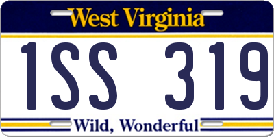 WV license plate 1SS319