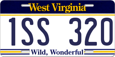 WV license plate 1SS320